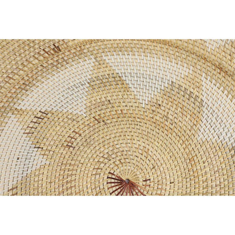 Rattan Plate Handmade Woven Floral Basket Home Wall Decor - Set of 3 Light Brown or Brown - Roche River Decor