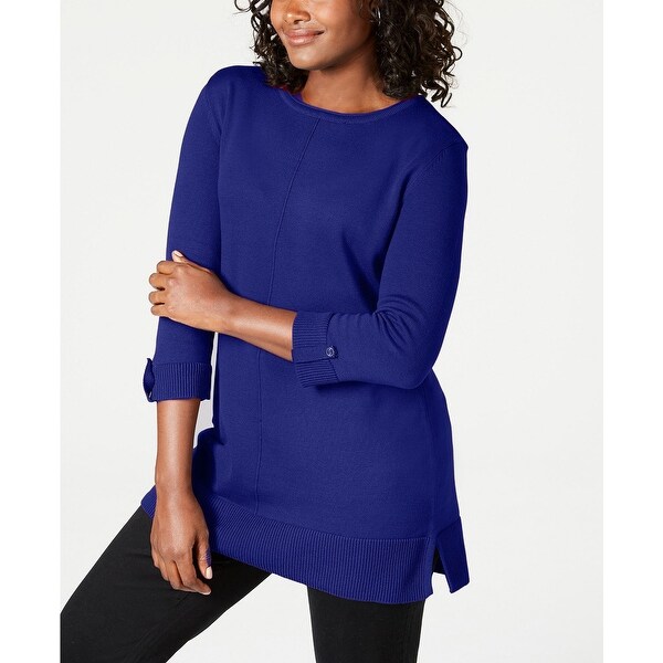 Karen Scott Women's Cotton Sweater Blue Size 2 Extra Large. Opens flyout.