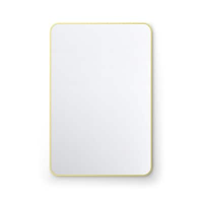 24 x 36 Inch Shatterproof Wall Mount Metal Frame Mirror