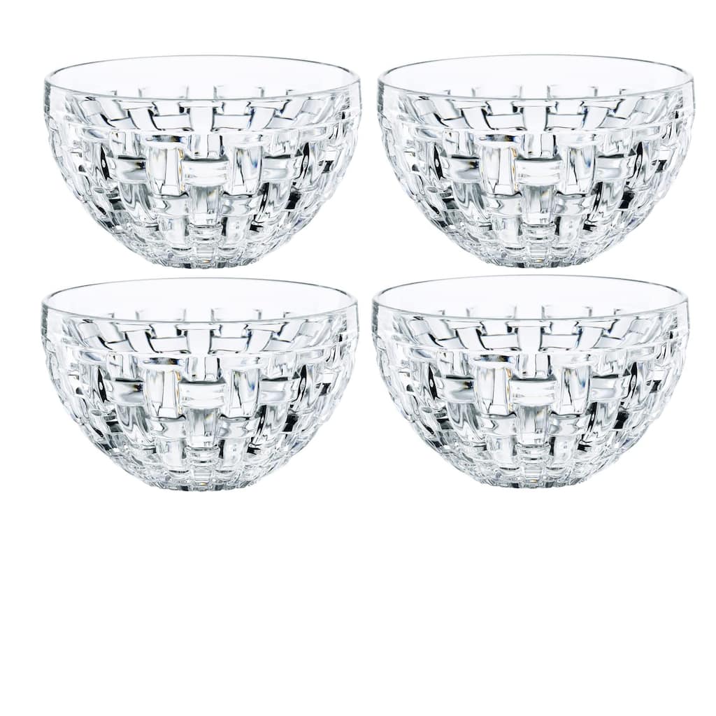 Nachtmann Set of 4 Bossa Nova Round Crystal Dip Bowls - 3.5 inches