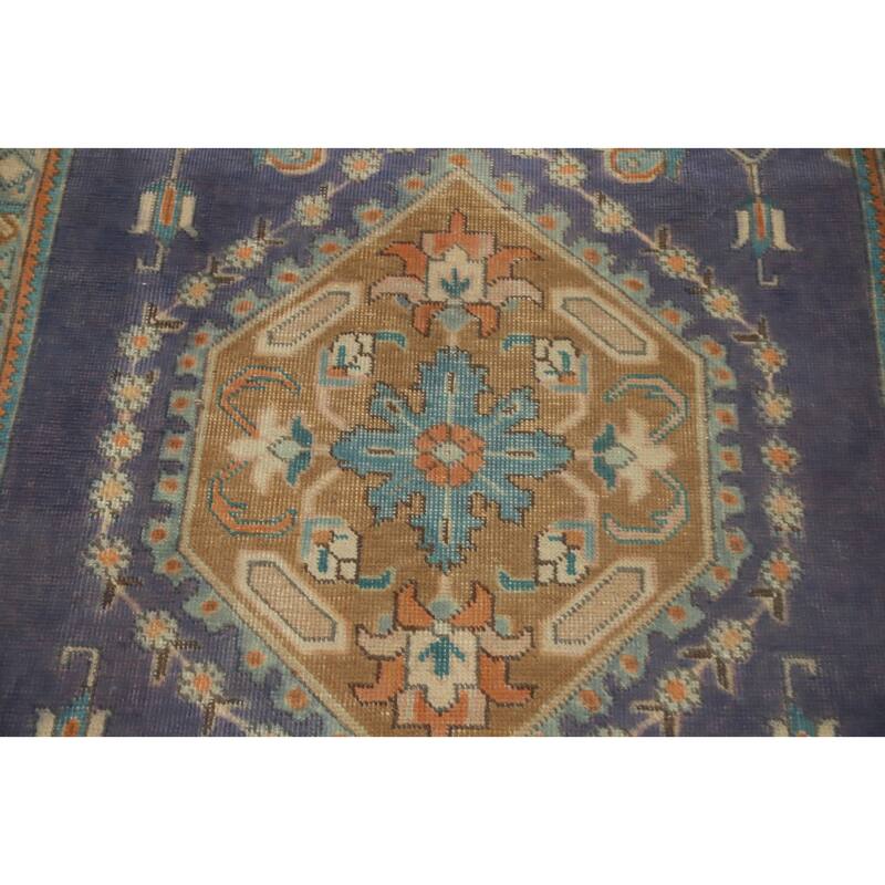 Hand Knotted Oriental 100% Wool Carpet Traditional Medallion Purples Tabriz Area Rug - 5' 5'' X 3' 3''