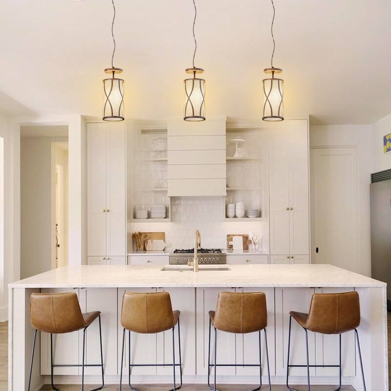 Farmhouse hallway lighting brown pendant light metal islandlighting