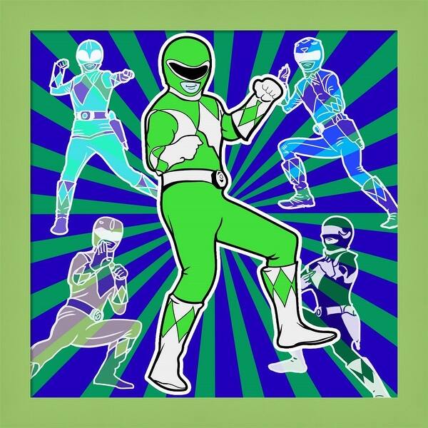 ALI Chris 'Power Ranger 1' Framed Art - Bed Bath & Beyond - 33532699