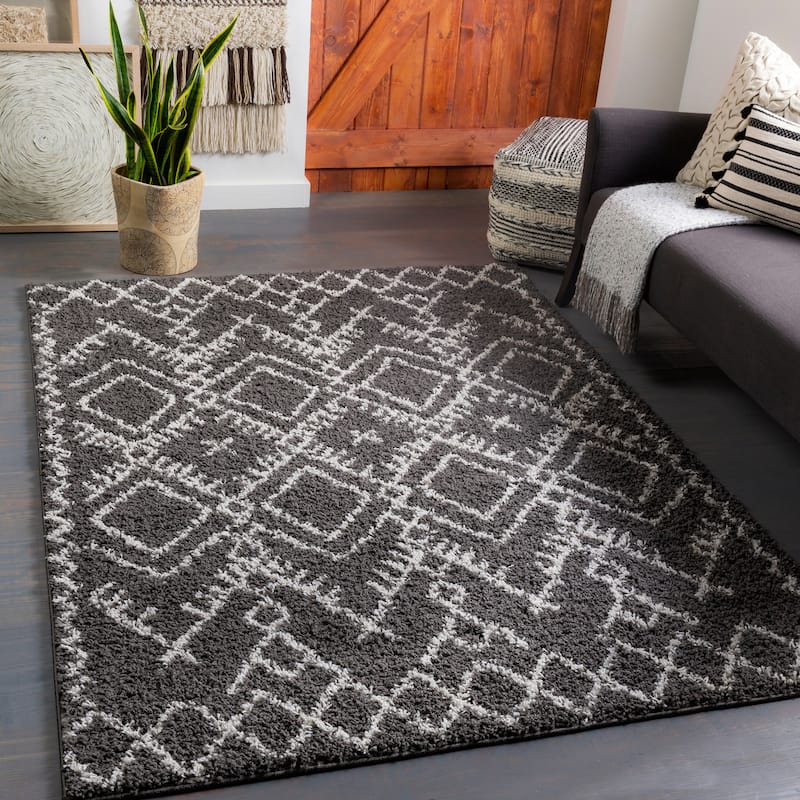 Artistic Weavers Elton Boho Diamond Plush Area Rug