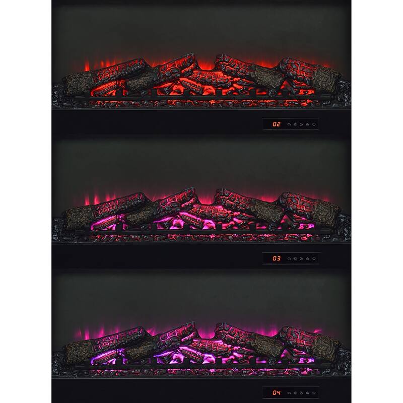Havering 71-Inch TV Stand Fireplace Media Console Dark Pine