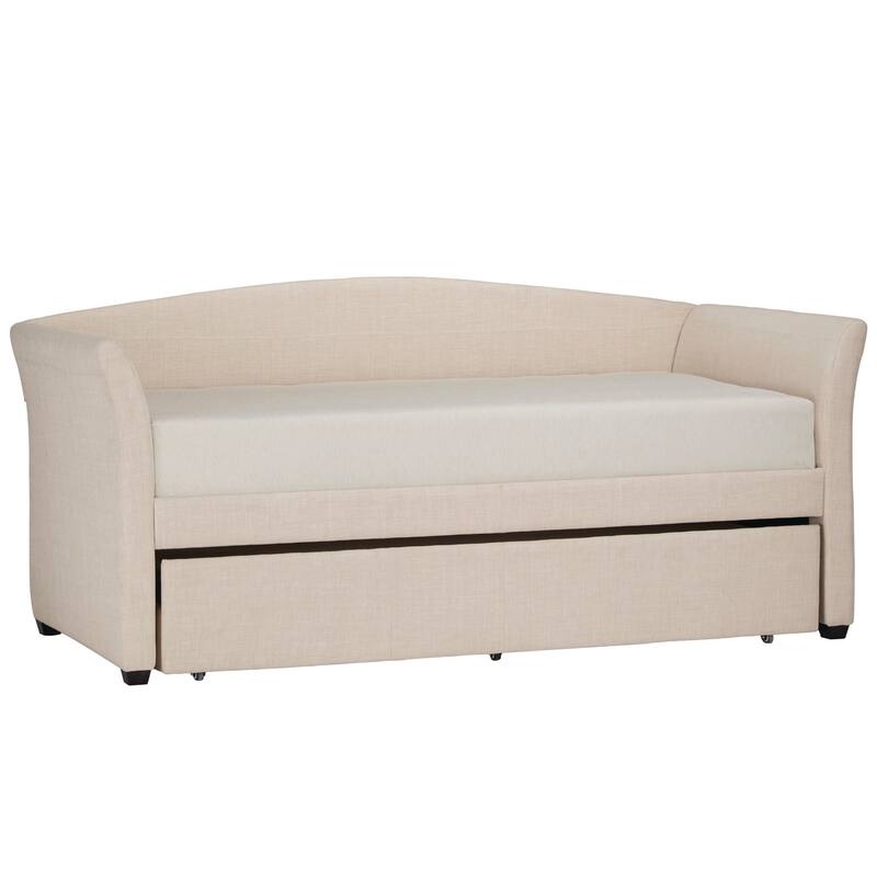 Deco Linen Rolled Arm Daybed and Trundle by iNSPIRE Q Bold