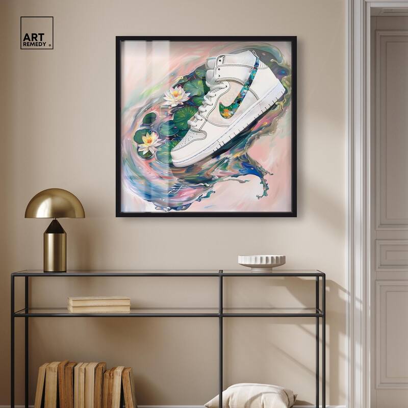 Lilypads Sneaker Splash Shadowbox by Art Remedy