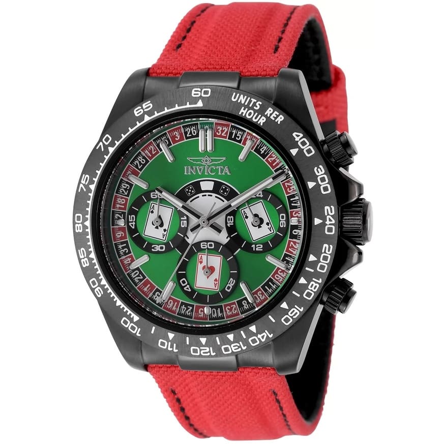 Invicta Men's 50518 Speedway Quartz VD54 Green, Red, Black Dial Watch - Green