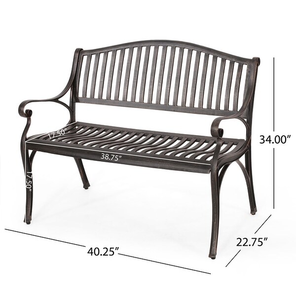 Cast aluminum discount garden bench sale