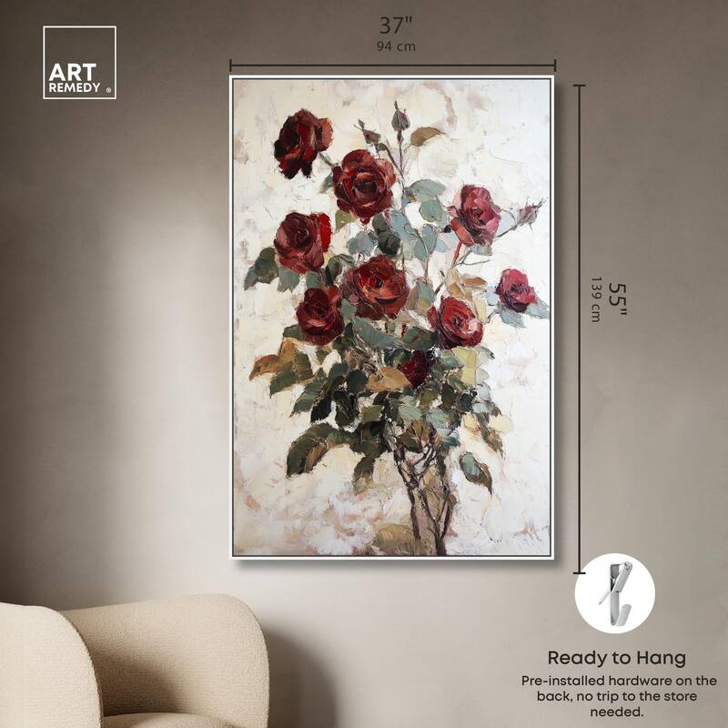 Velvet Vermilion II Canvas by Art Remedy