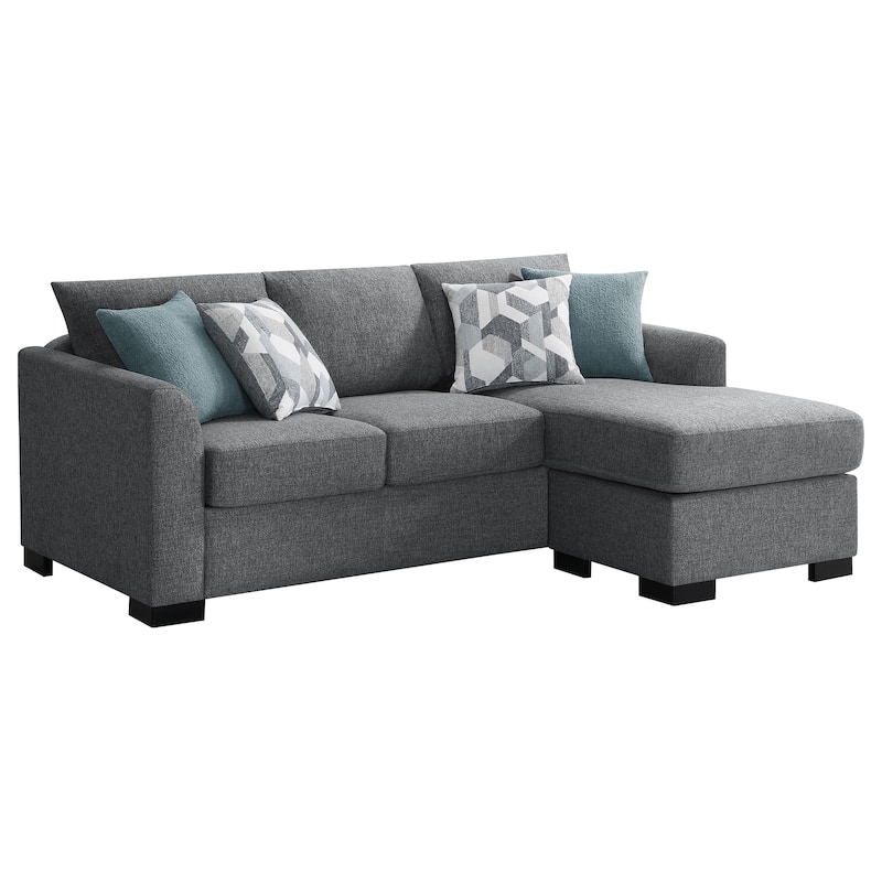 Storey Upholstered Sleeper Sectional Chaise Sofa - Grey