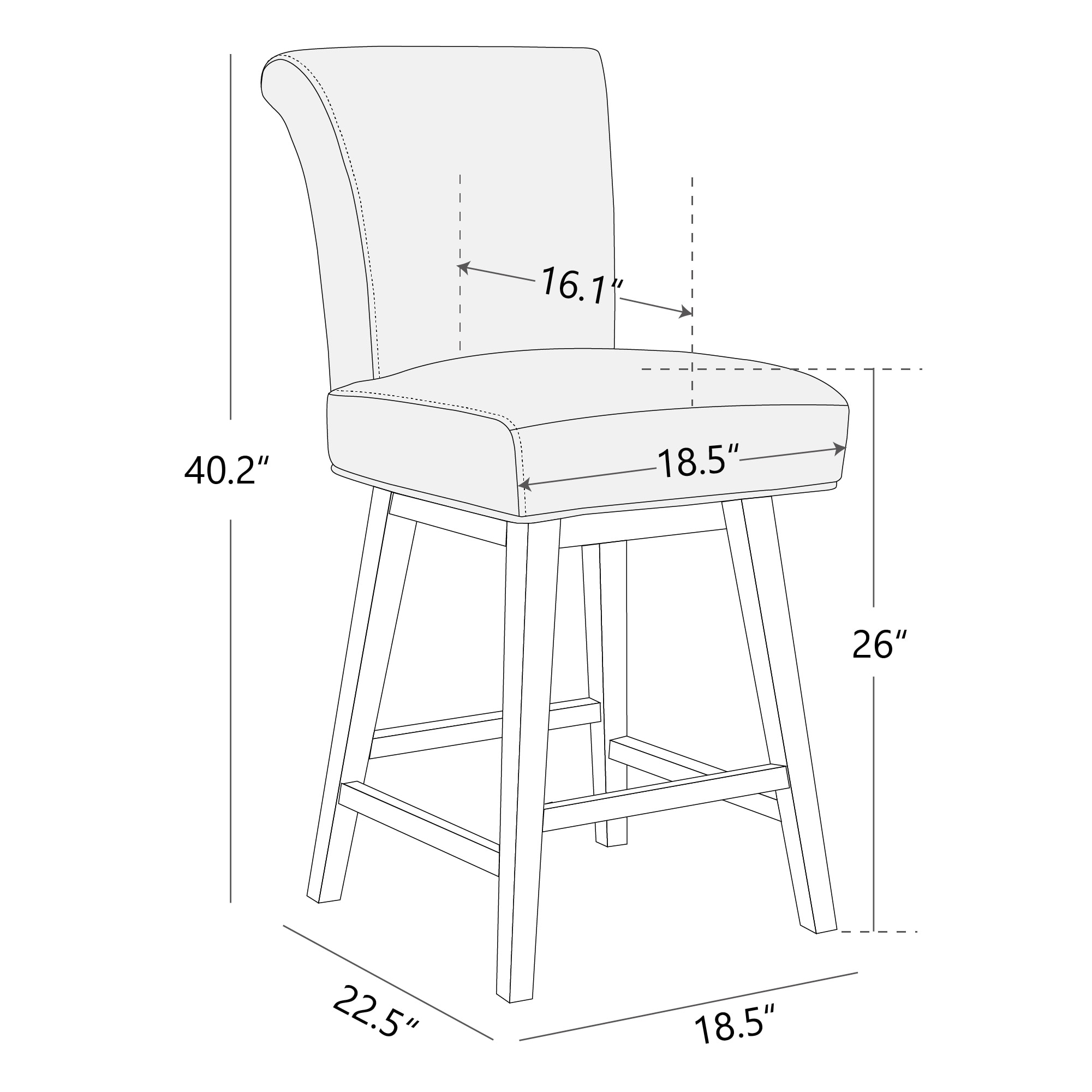 Noah 26 counter discount stool