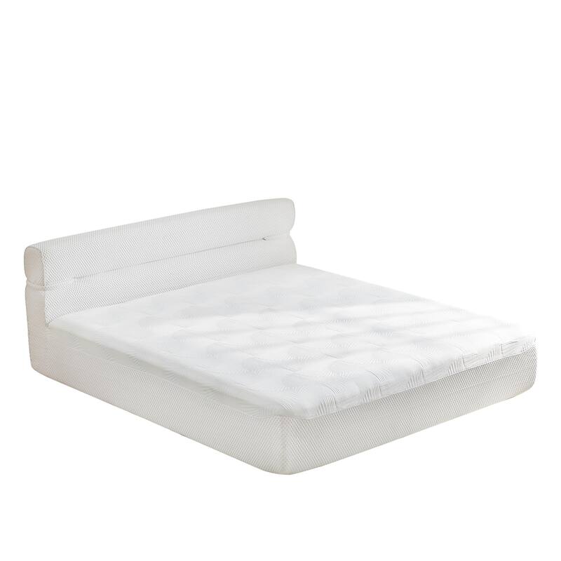 15 Inch Full Size All-in-One Mattress & Bed Frame with Cooling Fabric, Pressure Relief, Motion Isolation, No Assembly Required
