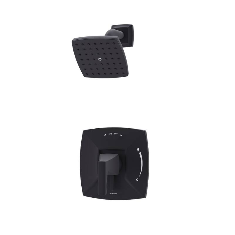 Symmons S569115TRM Oak Shower Only Trim Package with 1.5 GPM Single - Matte Black