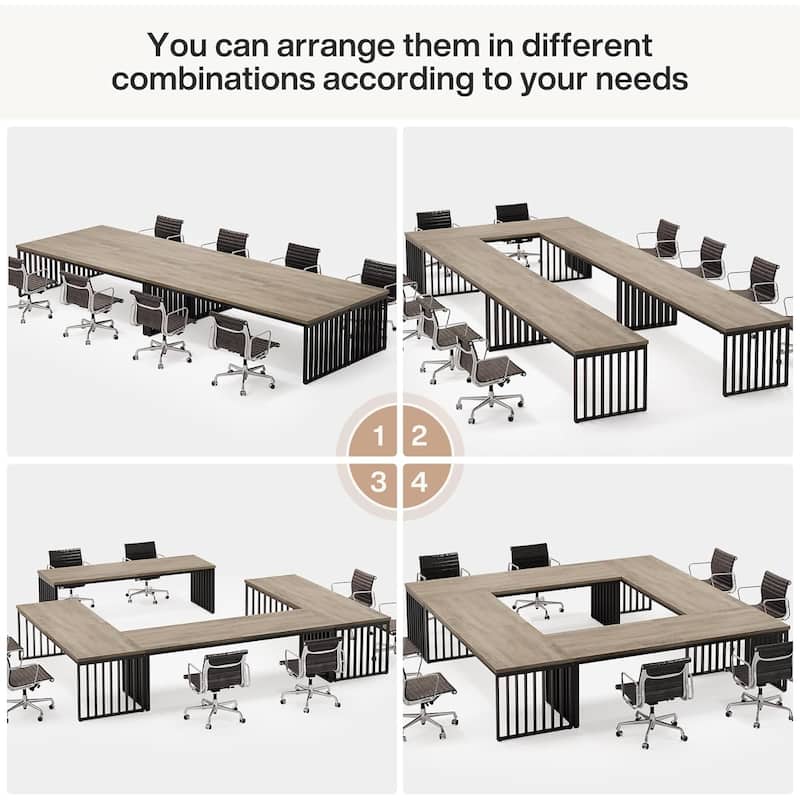 78" Rectangle Conference Table, Long Meeting Table for Seminar, Business, Negotiation