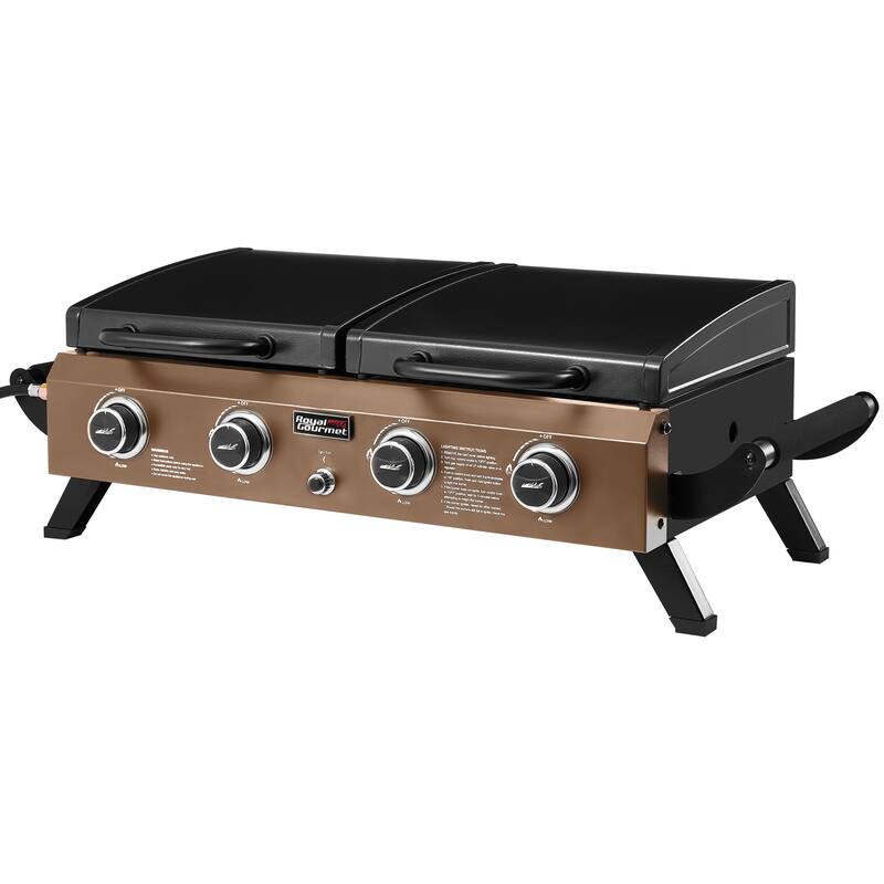 Royal Gourmet GD4002TPY Portable Tabletop Grill & Griddle Combo - Golden
