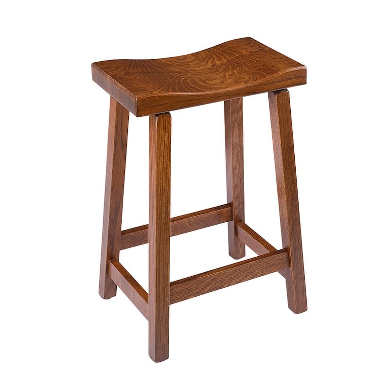 Amish Made Quarter Sawn Oak Urban Bar Stool - Michael's Cherry - Counter Height