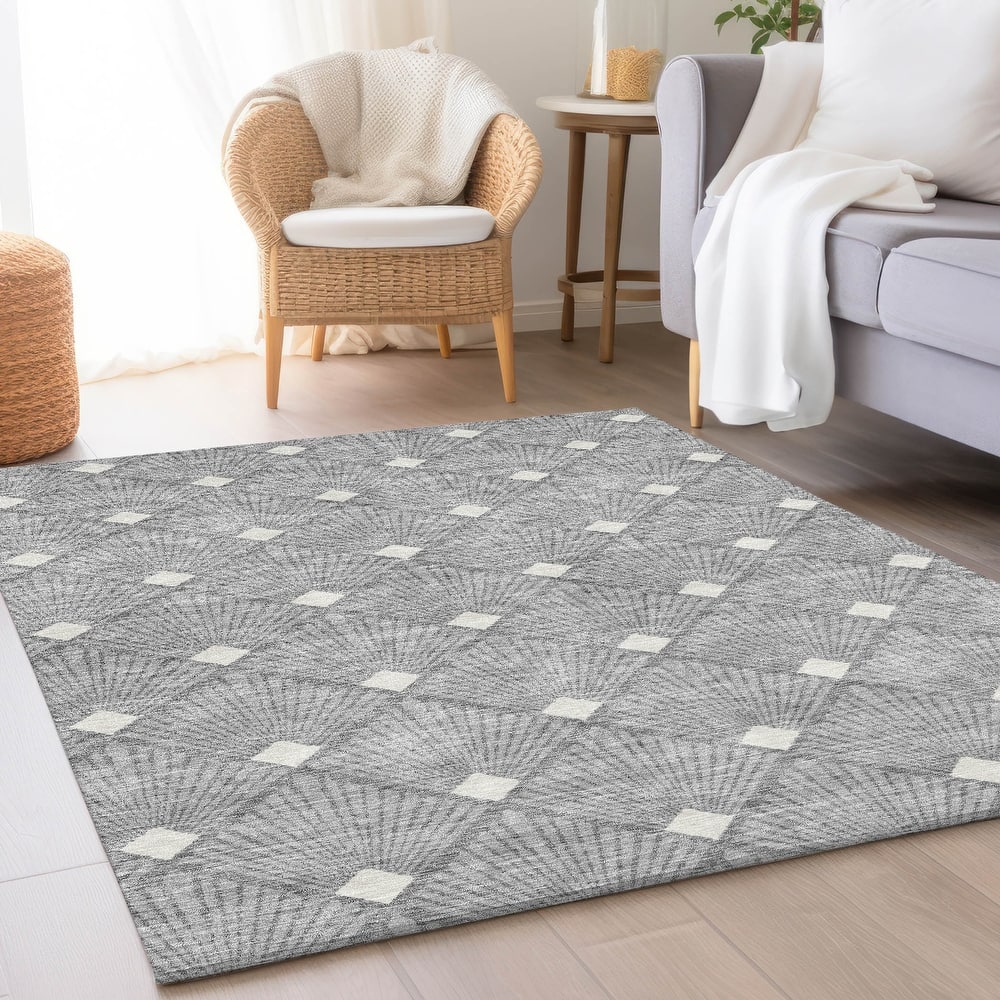 Premium Washable Super Soft Diamond Trellis Mayfield Rug
