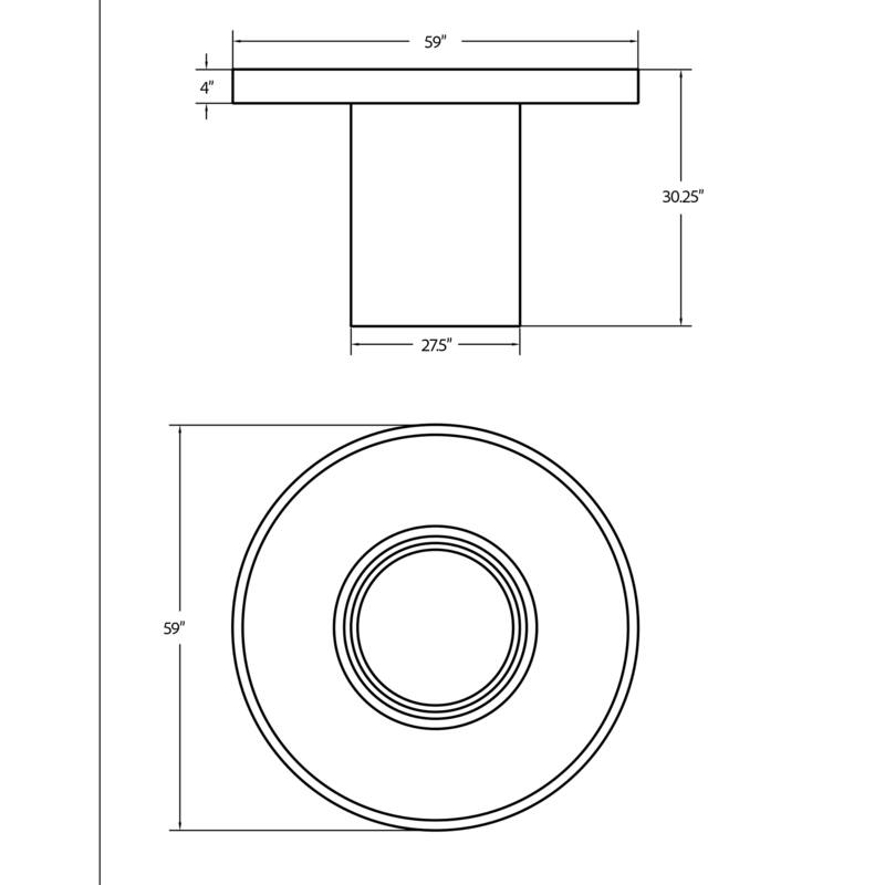 Urbia Circa Concrete Table - Dining Height