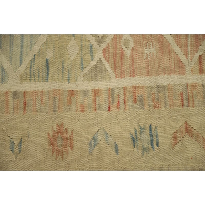 Hand Woven Oriental 100% Wool Carpet Southwestern Tribal Multi-Colored Kilim Area Rug - 4' 9'' X 3' 3''