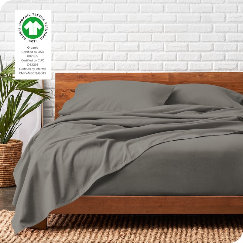 Bare Home Organic Cotton Flannel Sheet Set