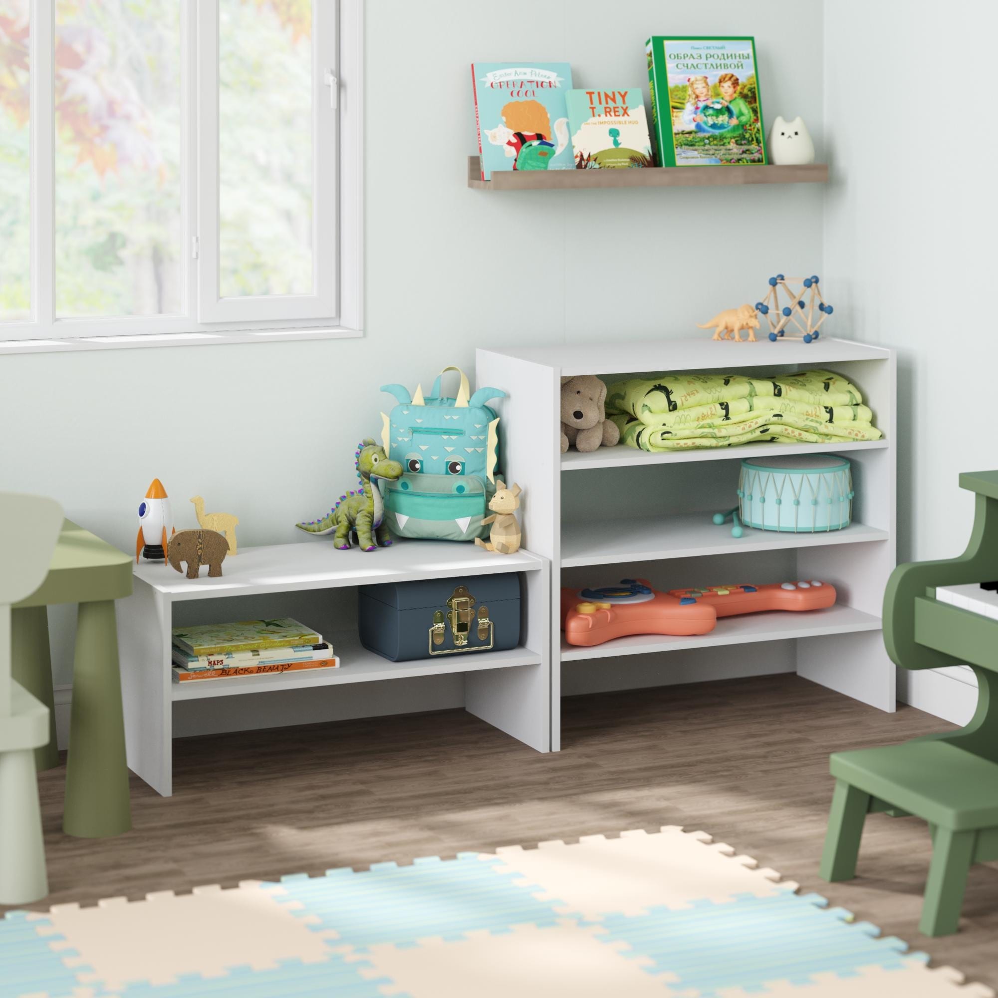 ClosetMaid Stackable Storage 24-inch Wide 2-Shelf Horizontal ClosetMaid Stackable Storage 24-inch Wide 2-Shelf Horizontal