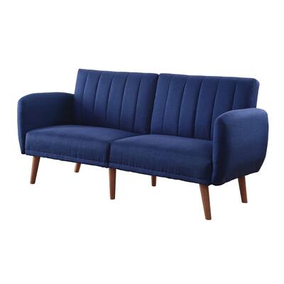 Contemporary Sleeper Sofa with Adjustable Design and Wooden Legs