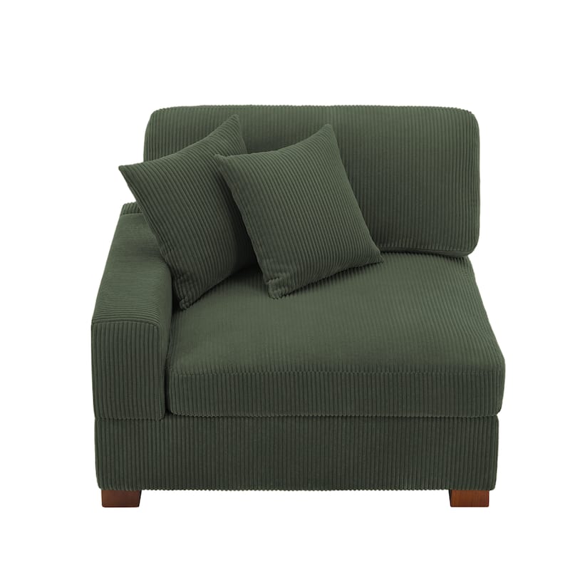 Modern Modular Sectional Sofa Corduroy Chaise Lounges