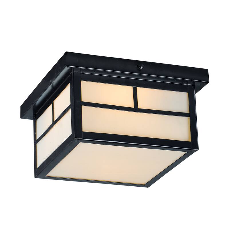 Coldwater 9.25" Wide Aluminum Outdoor Ceiling Light - Black