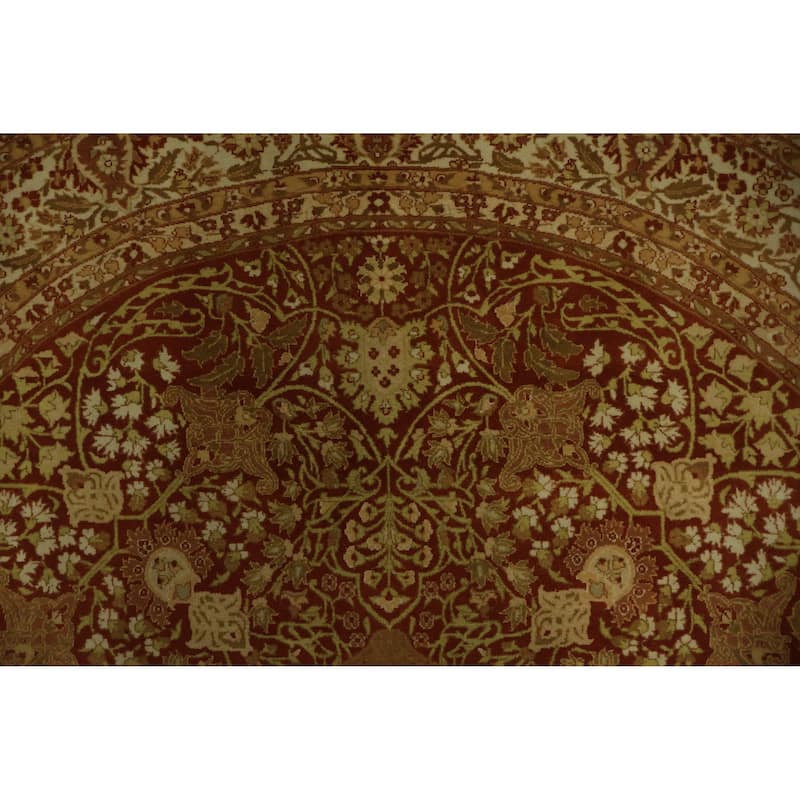 Hand Knotted Oriental 100% Wool Carpet Traditional Floral Oranges & Rust Ziegler Area Rug - 6' 0'' X 6' 1''