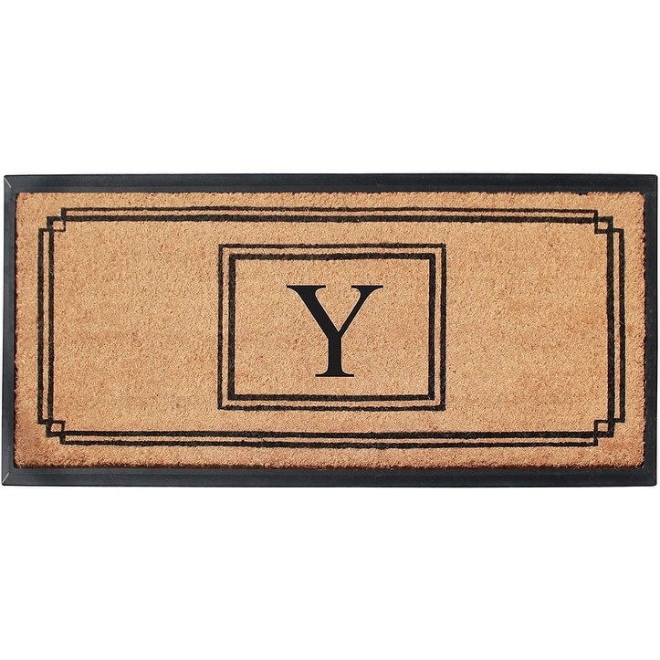 A1HC Natural Coir Monogrammed Entrance Door Mats, Durable Large