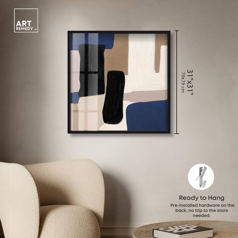 Blue Quietude I Shadowbox by Art Remedy
