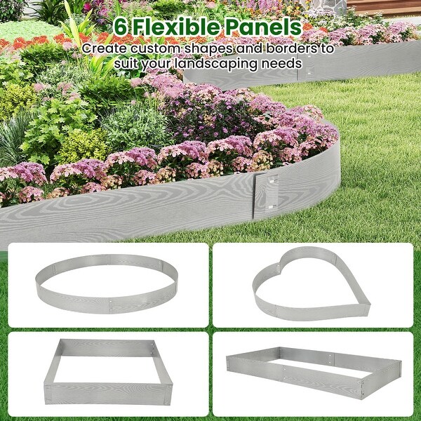 6-Pack 20' Galvanized Metal Landscape Edging for Lawn & Garden