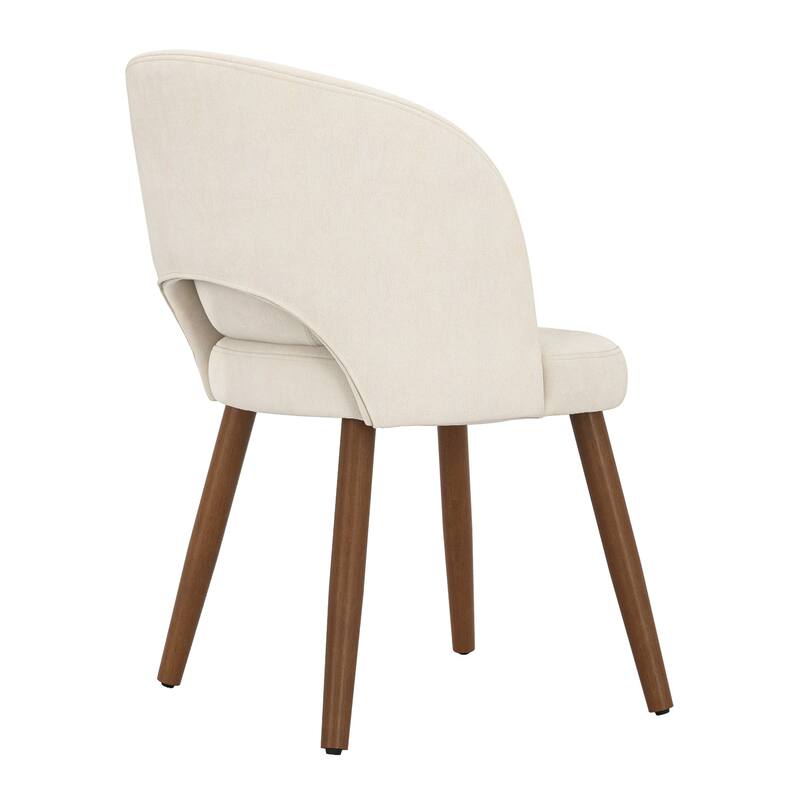 Upholstered Dining Chairs with Back Set of 2/4/6，Linen Dining Room Chairs with Lumbar Pillow for Dining Room, Beige