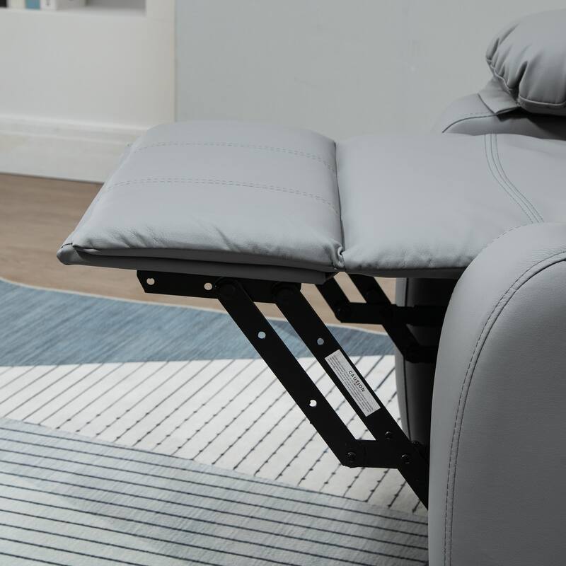 HOMCOM Living Room Power Lift Chair, PU Leather Electric Recliner Sofa Chair for Elderly with Remote Control