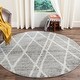 preview thumbnail 15 of 18, SAFAVIEH Adirondack Johanna Trellis Rug 4' Round - Ivory/Silver - Round