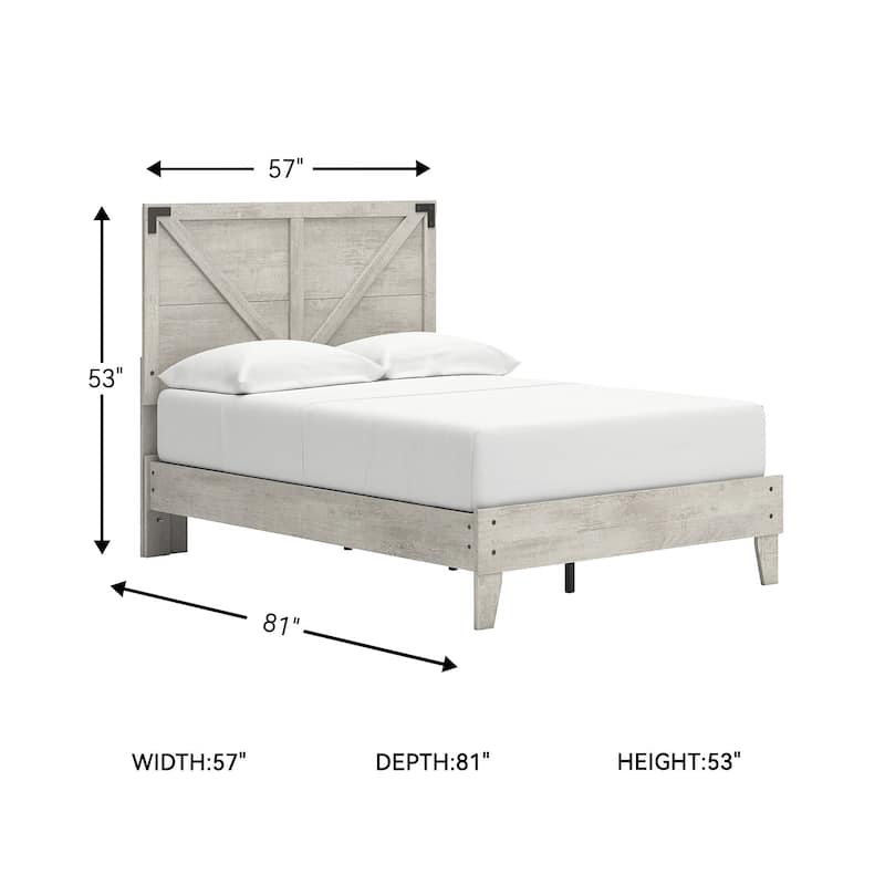 Signature Design by Ashley Shawburn White Platform Bed