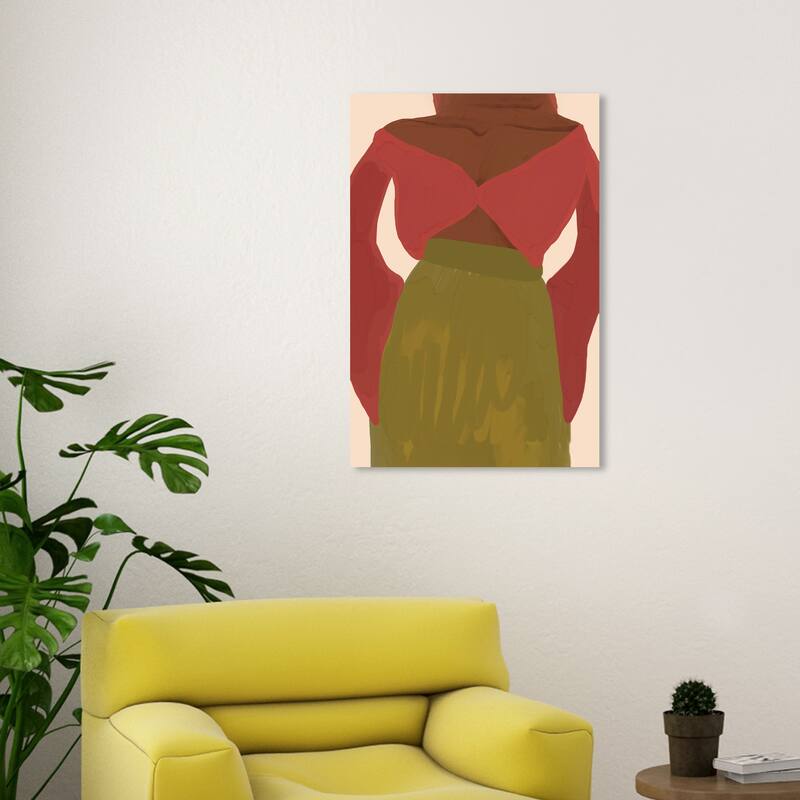 Wynwood Studio Canvas Fashion and Glam Seamstress II Brown and Light Red Traditional Wall Art Canvas Print - 30 x 20