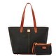 Dooney & Bourke Eva Large Zip Shopper and Wristlet (Introduced by Dooney & Bourke at $268 in Jul 2015) - Black
