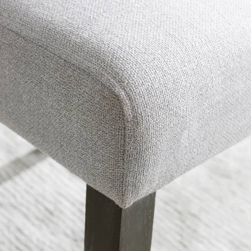 Modern Dining Chairs Set - Comfortable Upholstered Kitchen Chairs - Black Bean Finish - Set of 2 - 34