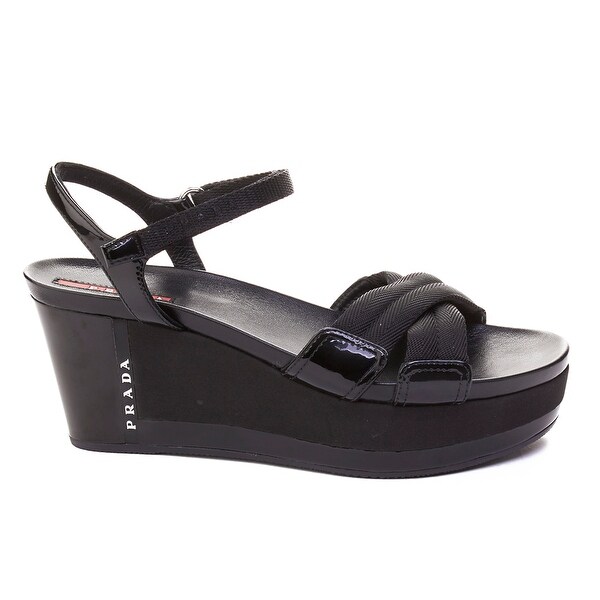 prada black platform sandals