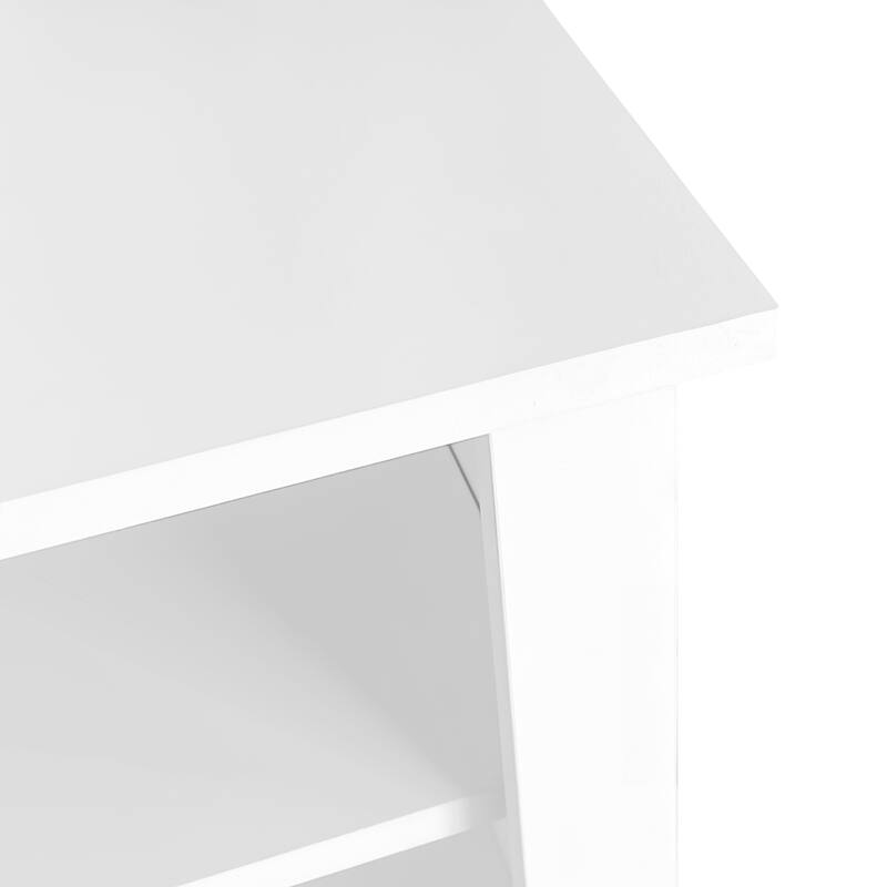 Rectangular Mudroom Hall Tree Storage Bench with Shoe Storage, Stylish Coat Rack Bench with Open Shelves for Entryway