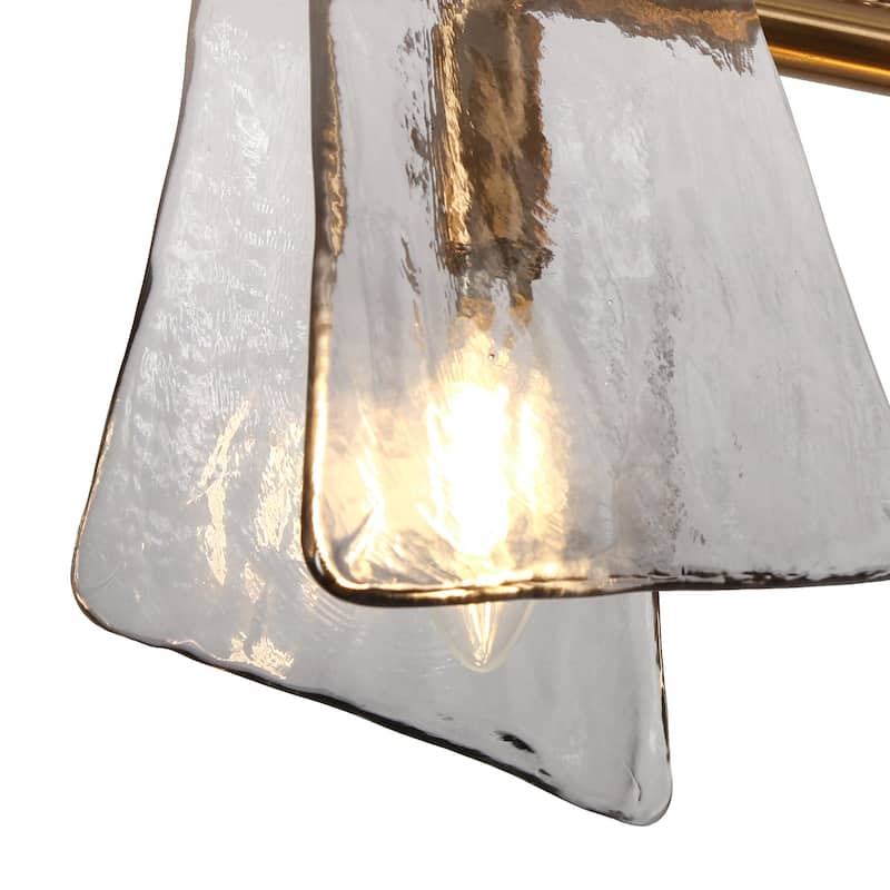 Modern 5-Light 41.5 IN Linear Chandelier Smoky Glass Kitchen Island Pendant Light - 41.5" W x 8" H