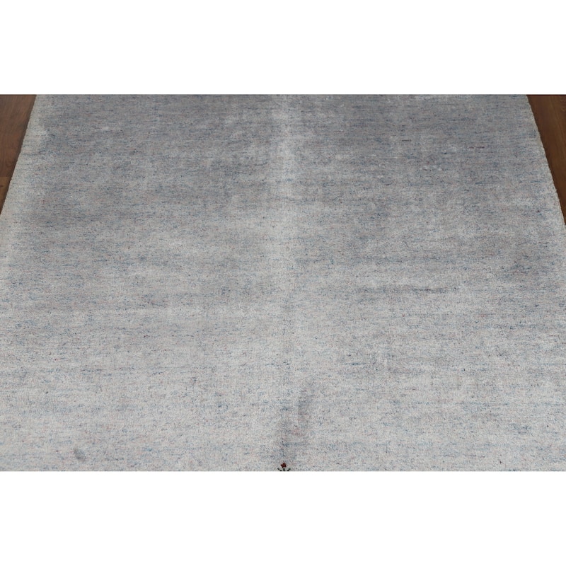 Hand Knotted Oriental 100% Wool Carpet Tribal Animal Pictorial Multi-Colored Gabbeh Area Rug - 7' 4'' X 5' 5''