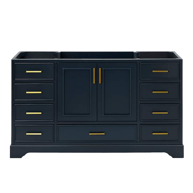 Ariel M060S-BC Stafford 61" Single Free Standing Vanity Cabinet Only - Midnight Blue - Painted