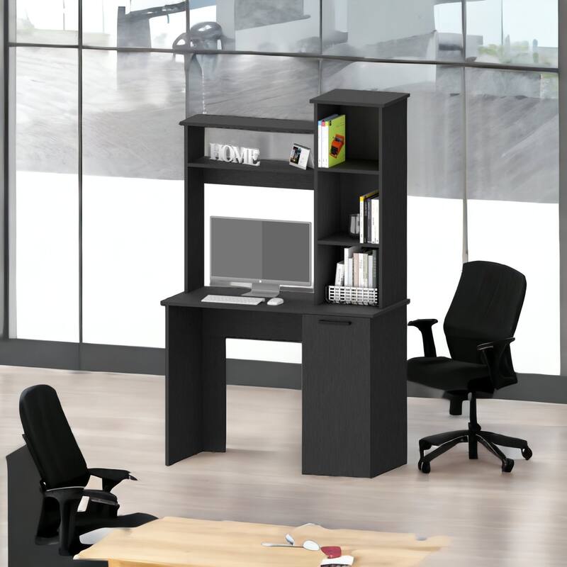 HomeRoots 39inch Black Computer Desk - Black