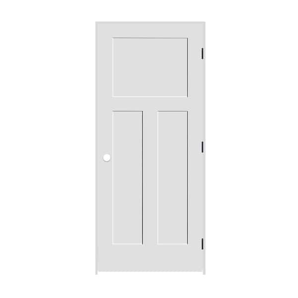 Trimlite 2068138 8403lh1d6916 24 By 80 Shaker 1 2 Panel Left Handed Interior Pre Hung Passage Door With Black Hinges And