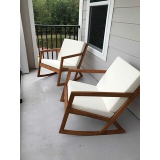 Safavieh Outdoor Living Vernon Brown/ Beige Rocking Chair