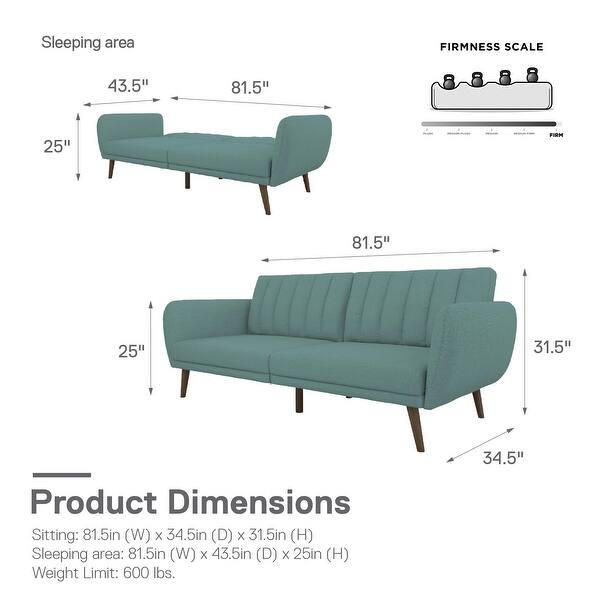The Novogratz Brittany Linen Convertible Sofa Futon Bed Bath & Beyond