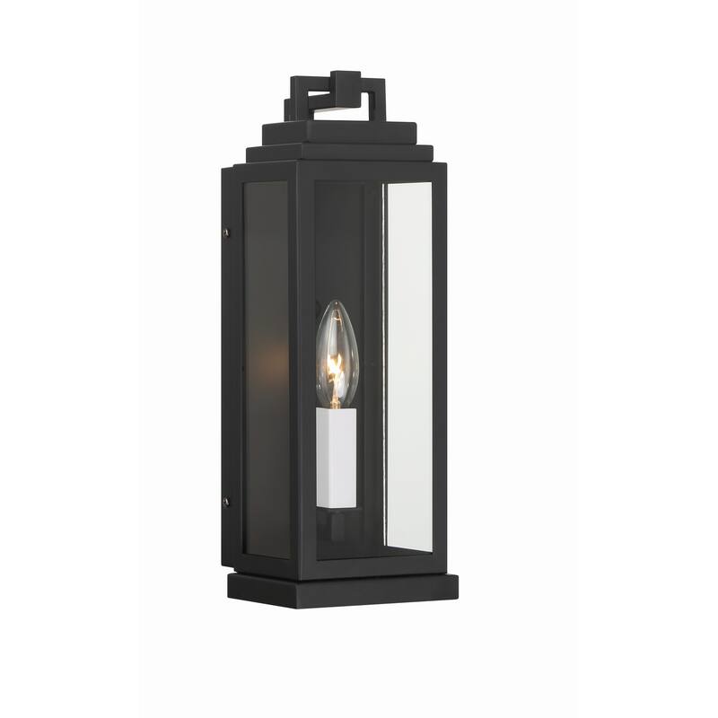Aspen 1 Light Matte Black Outdoor Sconce - 5"W x 14"H x 4.5"D